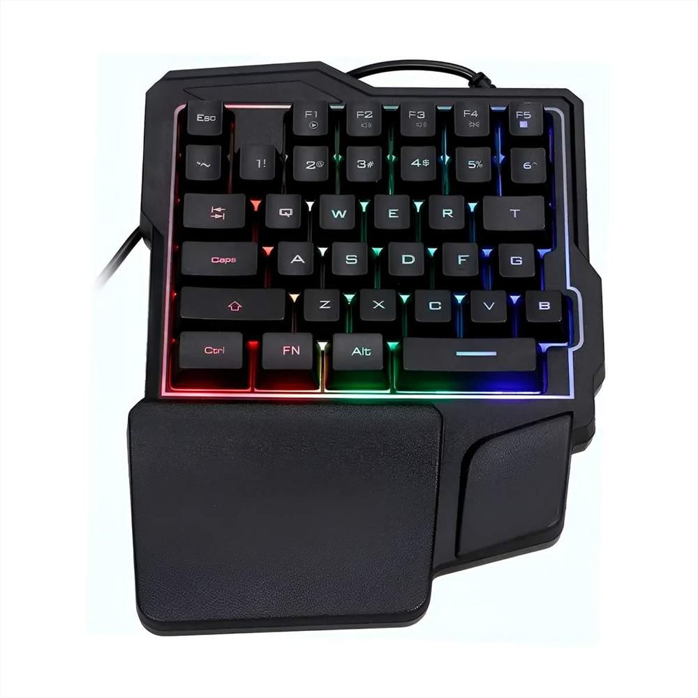 Teclado Gamer Una Mano K7 Ergonomico Rgb Half Keyboard Usb img #1