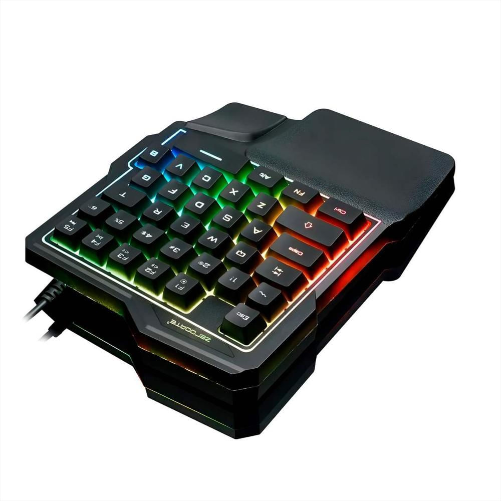 Teclado Gamer Una Mano K7 Ergonomico Rgb Half Keyboard Usb img #3