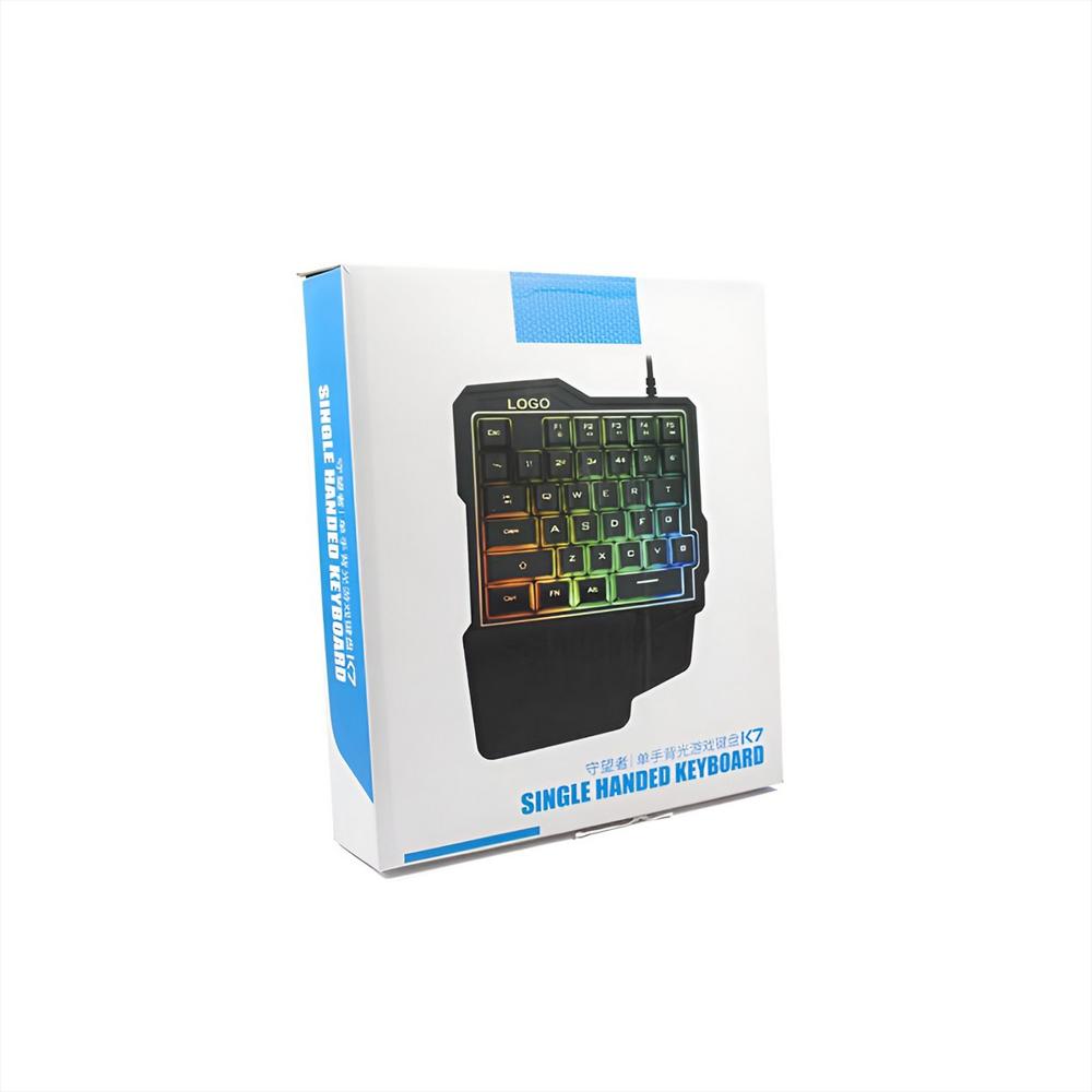 Teclado Gamer Una Mano K7 Ergonomico Rgb Half Keyboard Usb img #5