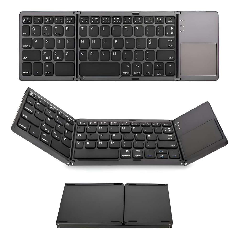 Teclado Bluetooth Plegable Con Touchpad Para Tablet Celular img #4