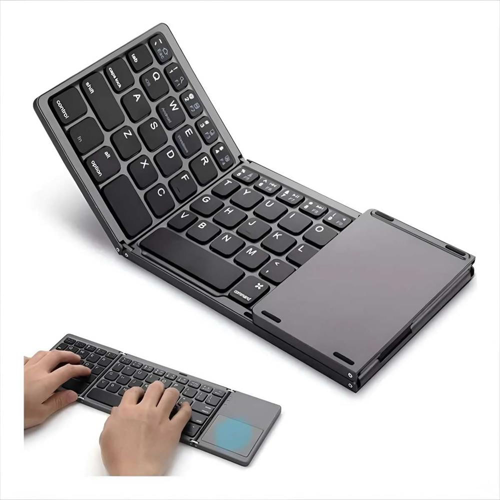 Teclado Bluetooth Plegable Con Touchpad Para Tablet Celular img #5