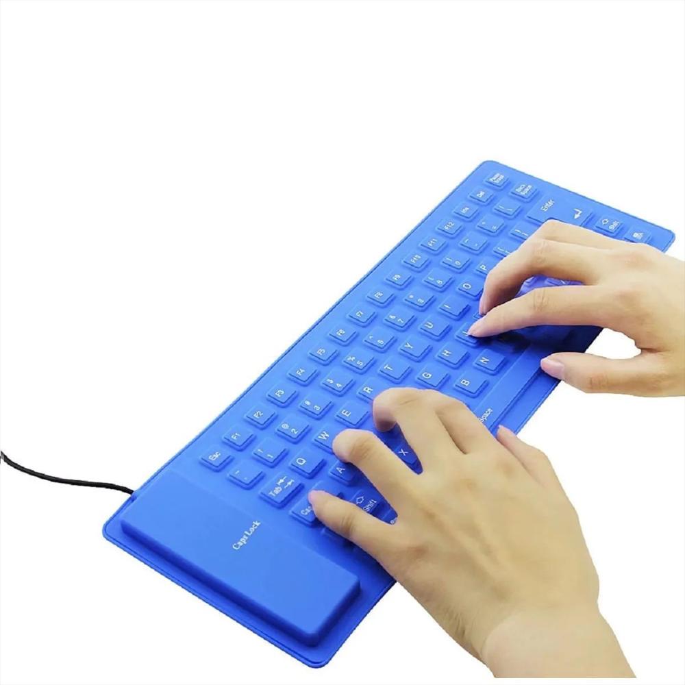 Teclado Flexible Silicona Usb Impermeable Gamer Ergonomico img #4