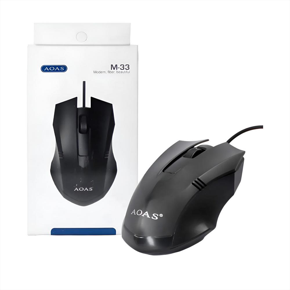 Mouse Óptico Alámbrico M 33 1600 Dpi Ergonómico Usb img #4