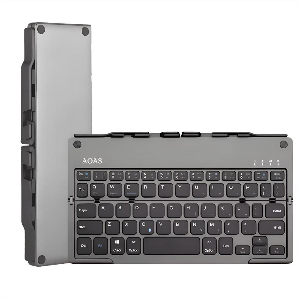 Teclado Plegable Bluetooth Soporte Celular Tablet Recargable img #3