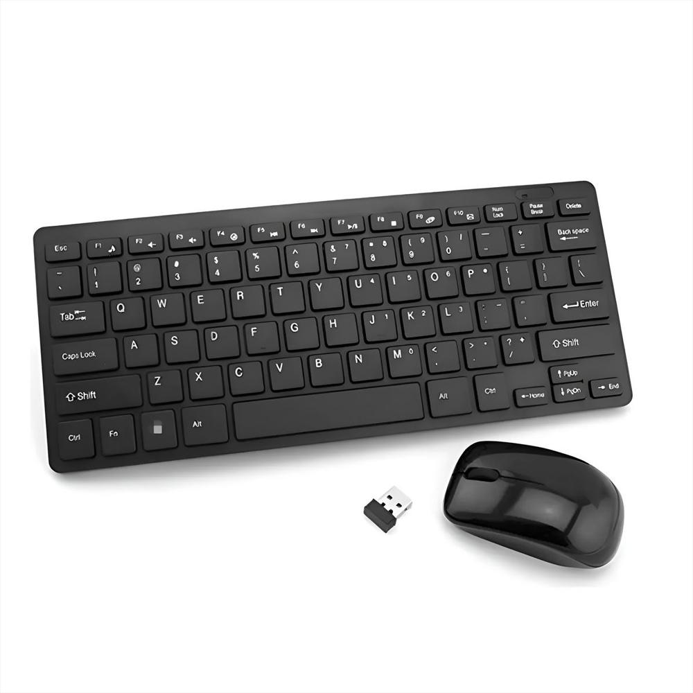 Combo Mini Teclado Y Mouse Inalambrico Ultra Slim Pc Laptop img #1