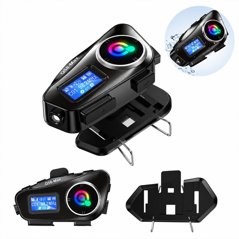 Intercomunicador Bluetooth Para Casco De Motocicleta Q58 Max img #2