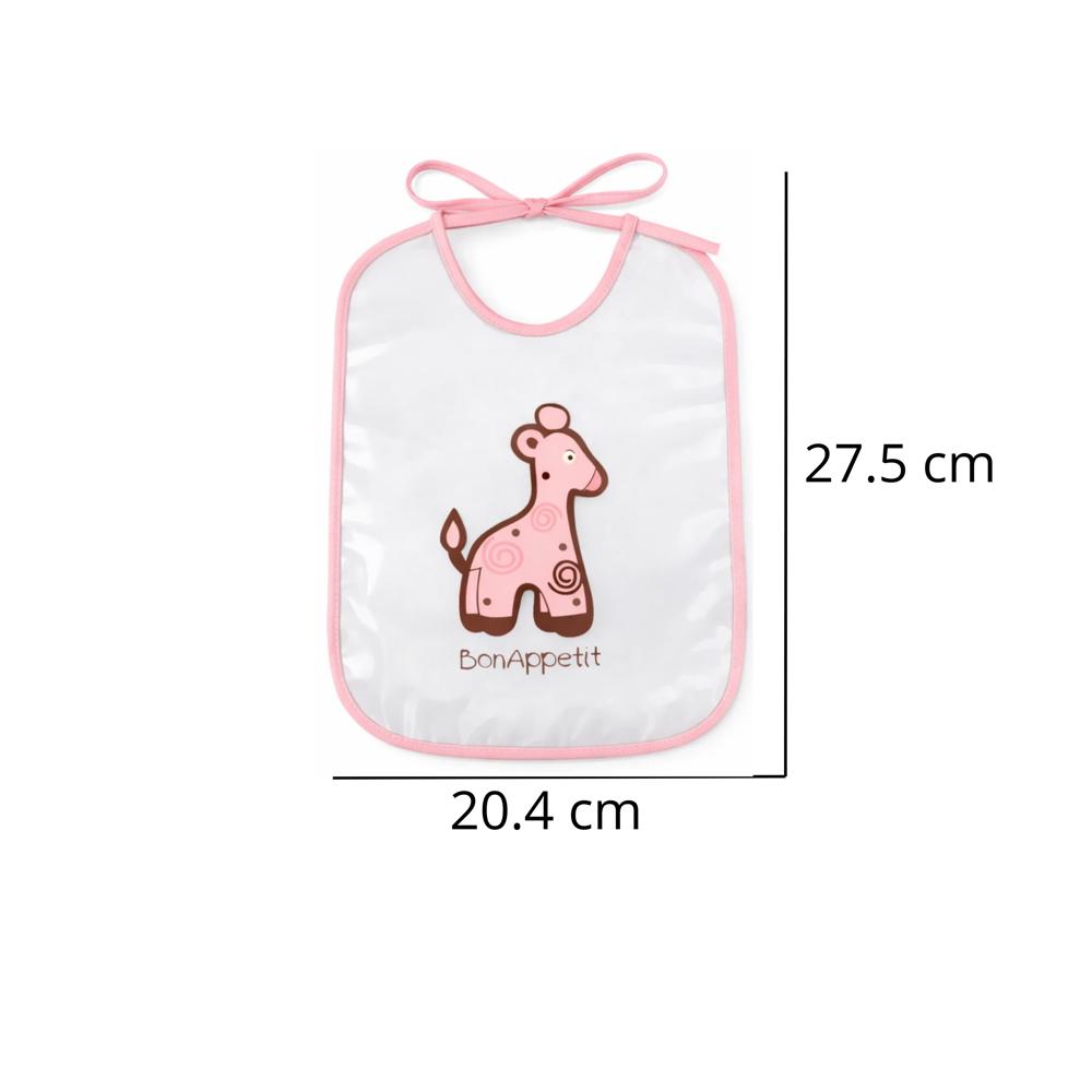 Babero Impermeable Para Bebé Con Diseño De Jirafa Rosa, Ajustable Y Fácil De Limpiar img #3