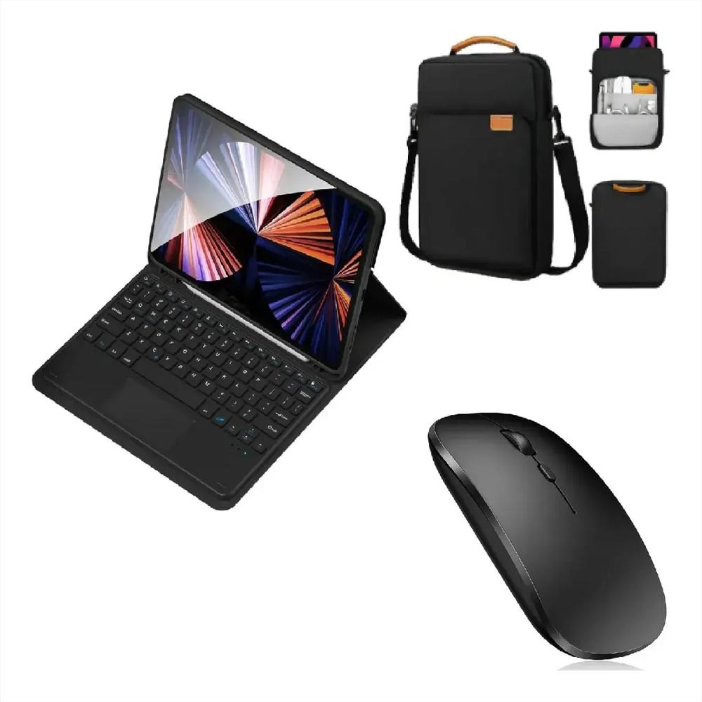 Estuche Teclado Trackpad Para Tablet Xiaomi Redmi Pad 2 Negro +Mouse+Bolso img #1