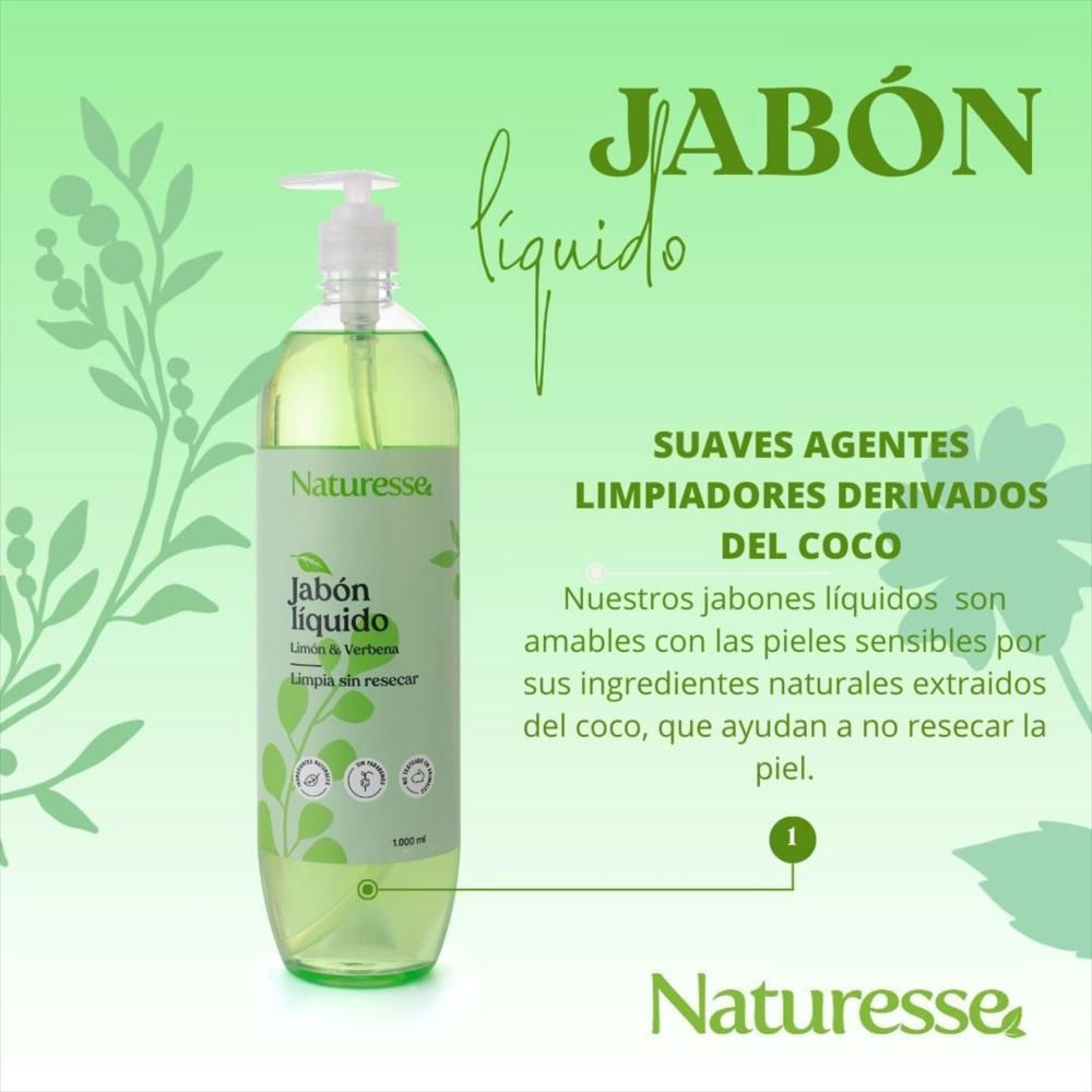 Jabón Líquido Limón Y Verbena Naturesse X 1000Ml img #2