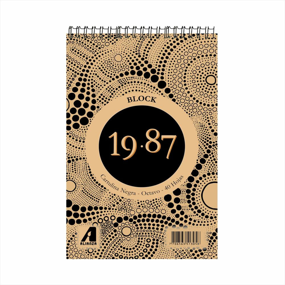 Block 19.87 Cartulina Negra 1/8 X 40 Hj img #1