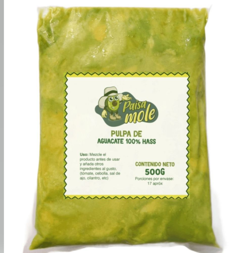 Pulpa de aguacate PAISAMOLE hass (500  gr)