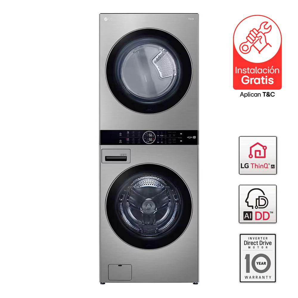 Torre de Lavado LG Gas 25 KG AI DD WK25VS6.ASSECOL Gris img #1