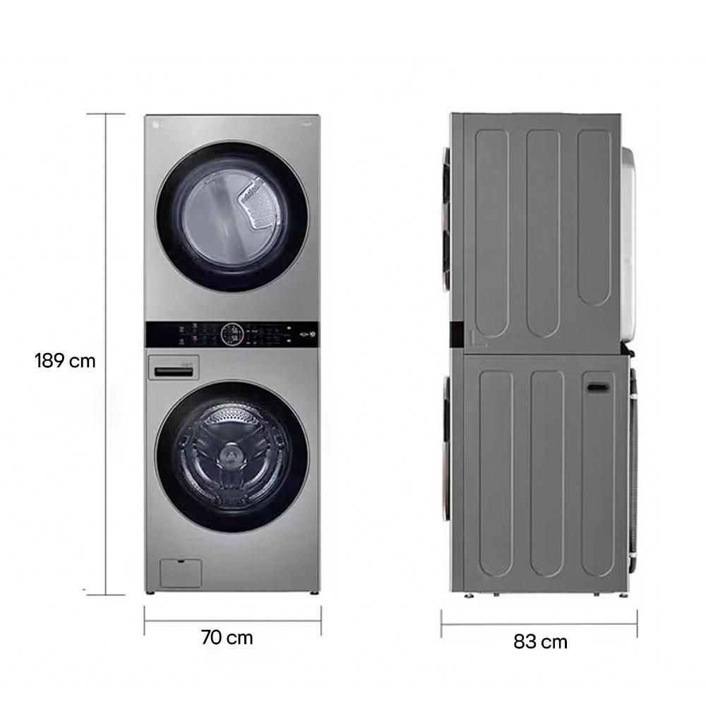 Torre de Lavado LG Gas 25 KG AI DD WK25VS6.ASSECOL Gris img #3