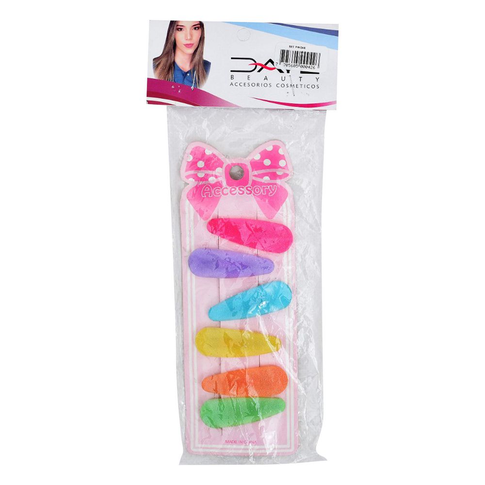 Ganchos para el cabello DAYL colores surtidos (6  und)