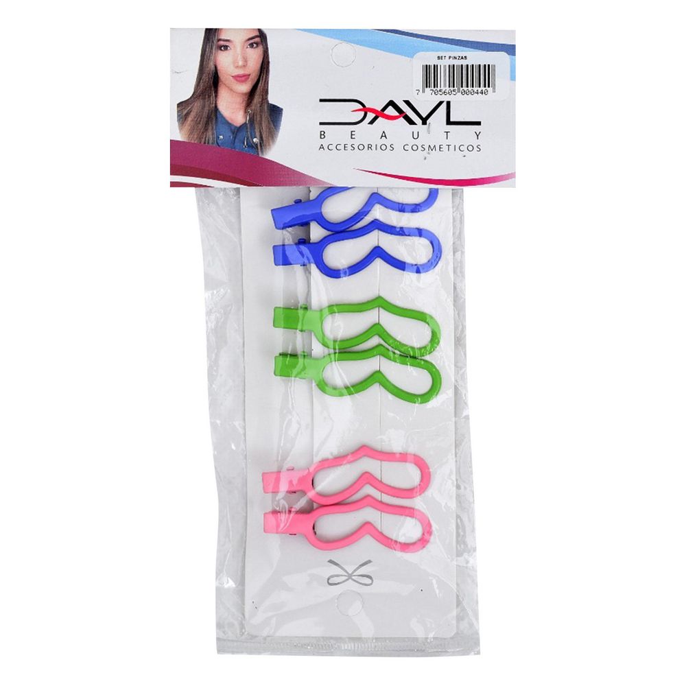 Ganchos para el cabello DAYL set colores surtidos (6  und)