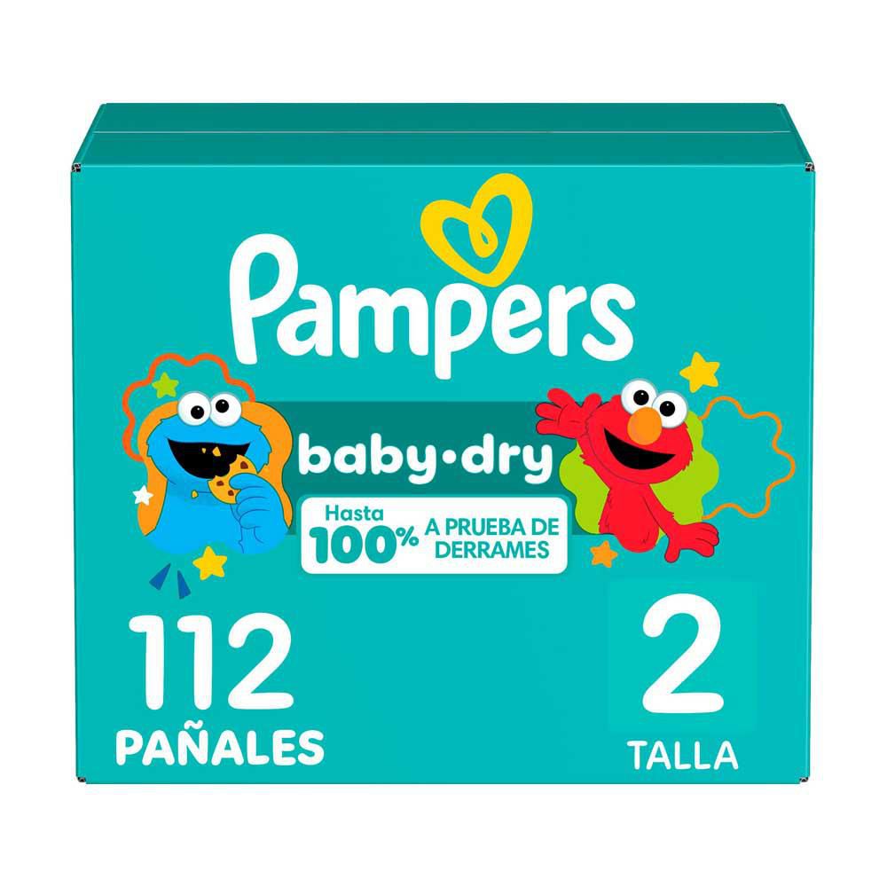 Pañales PAMPERS MARCA EXCLUSIVA babydry, etapa 2 (112  und)