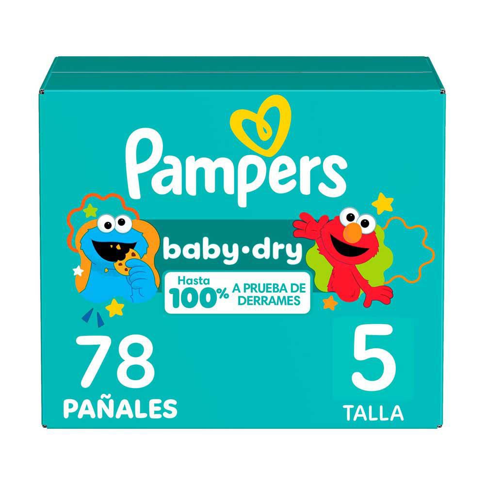 Pañales PAMPERS MARCA EXCLUSIVA babydry, etapa 5 (78  und)