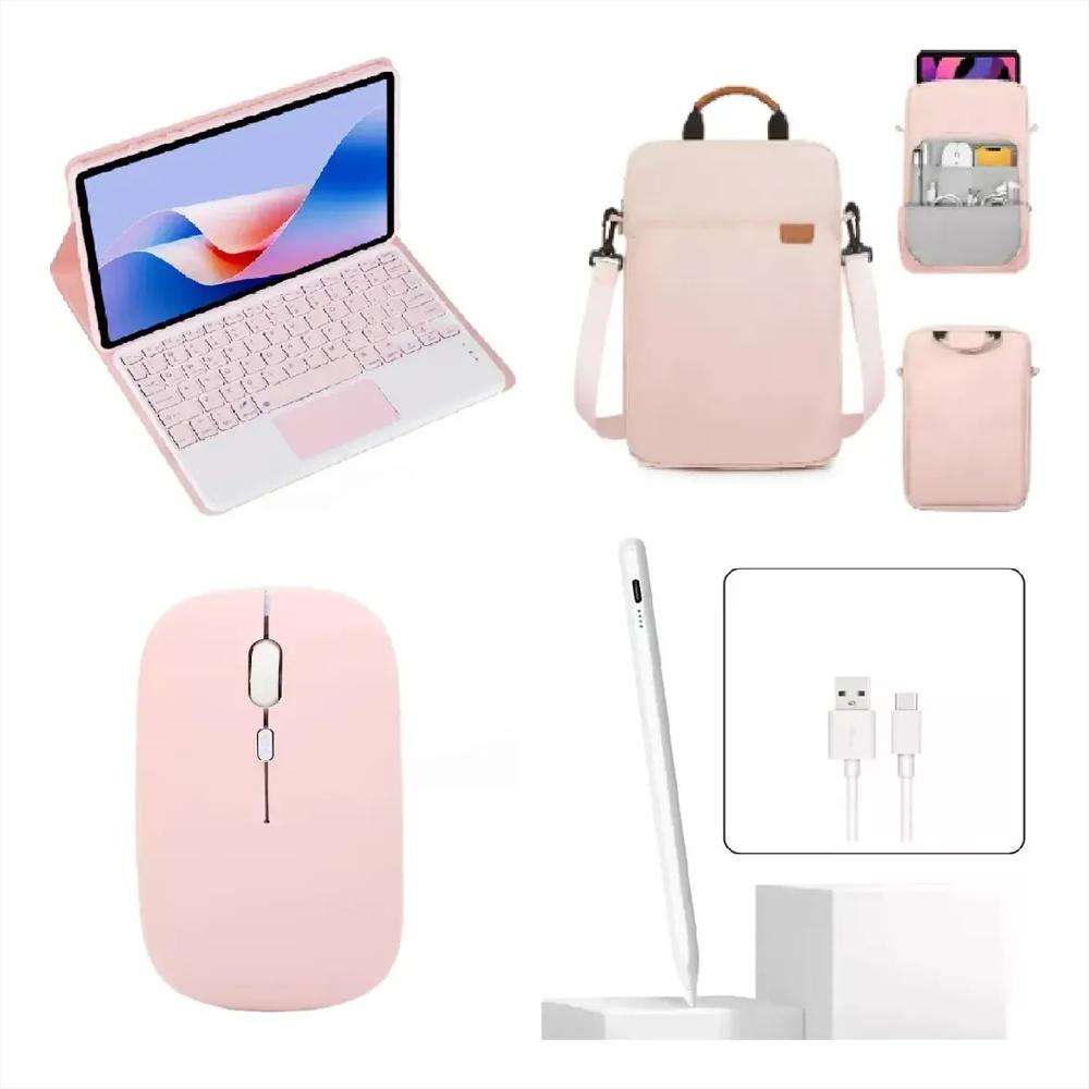 Estuche Teclado Trackpad Para Tabletipad A16 2025 Rosa+Mouse+Bolso+Lapiz img #1