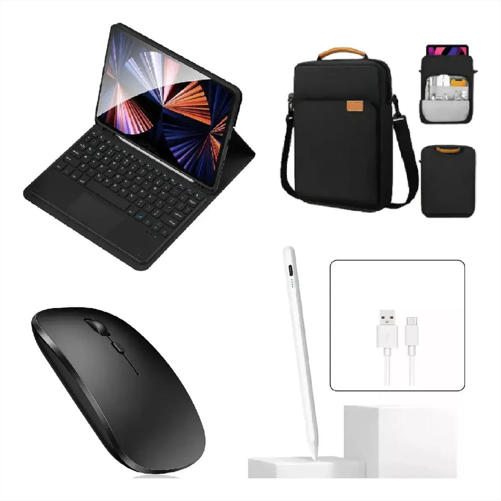 Estuche Teclado Trackpad Para Tabletipad A16 11Th Año 2025 Negro+Mouse+Bolso+Lapiz img #1