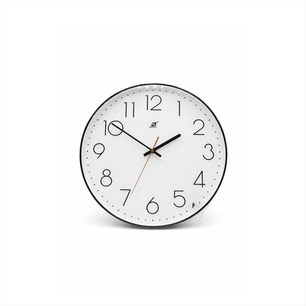 Reloj De Pared Circular Analogo Ja230278 Negro img #1