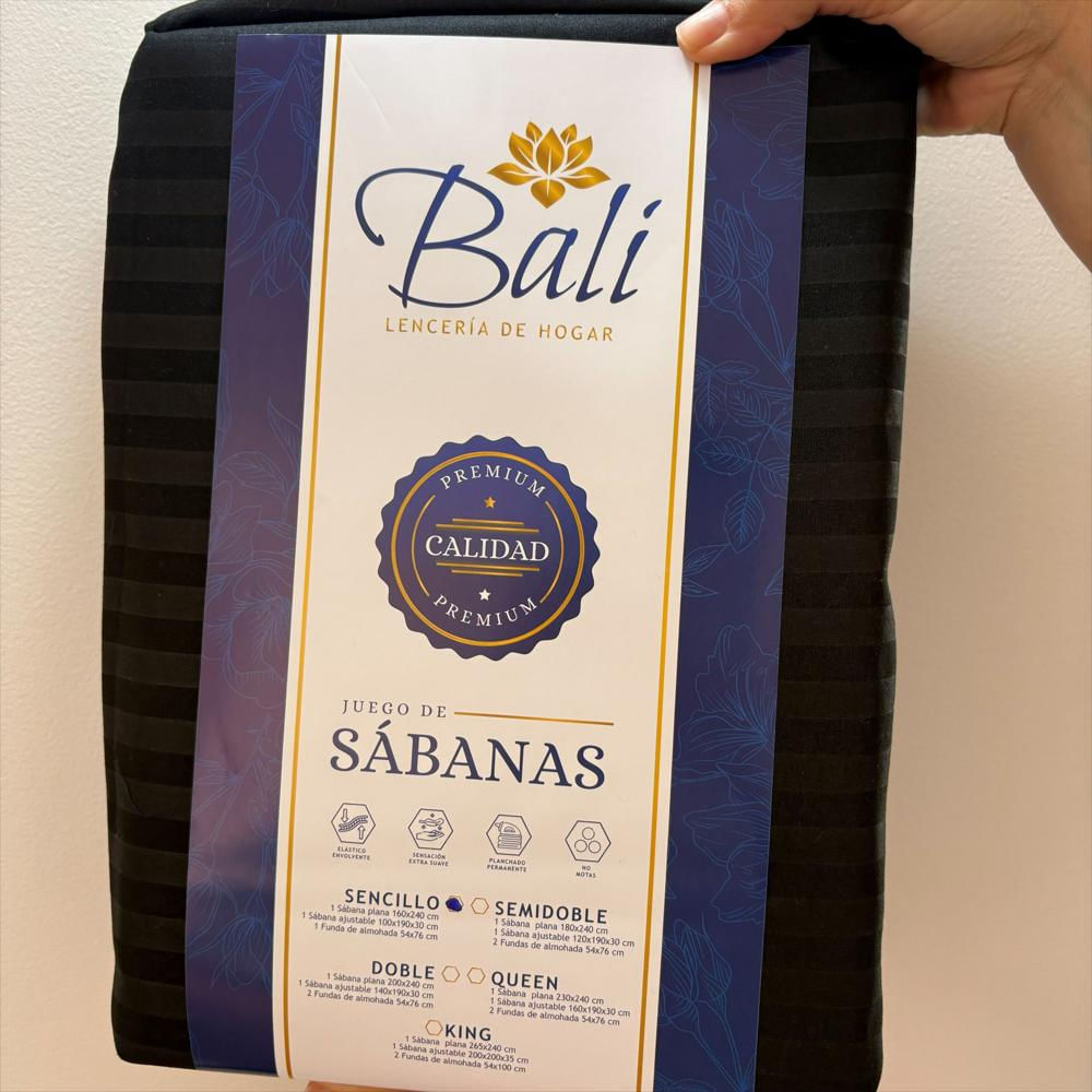 Sabanas Cama King Negro Calidad Premium img #2