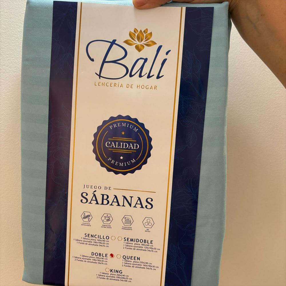 Sabanas Cama Semidoble Azul Bebé Calidad Premium img #2