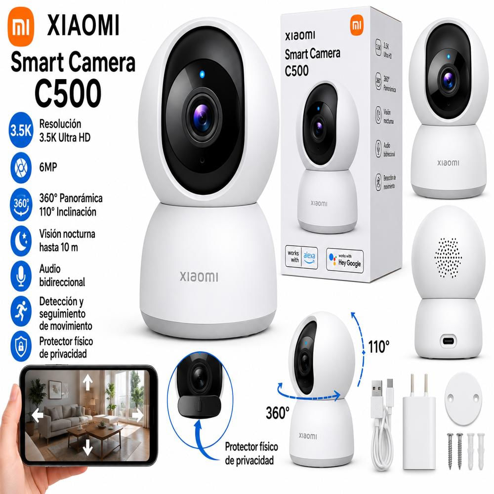 Camara Xiaomi Smart C500 360° 3.5K Ultra Hd img #2