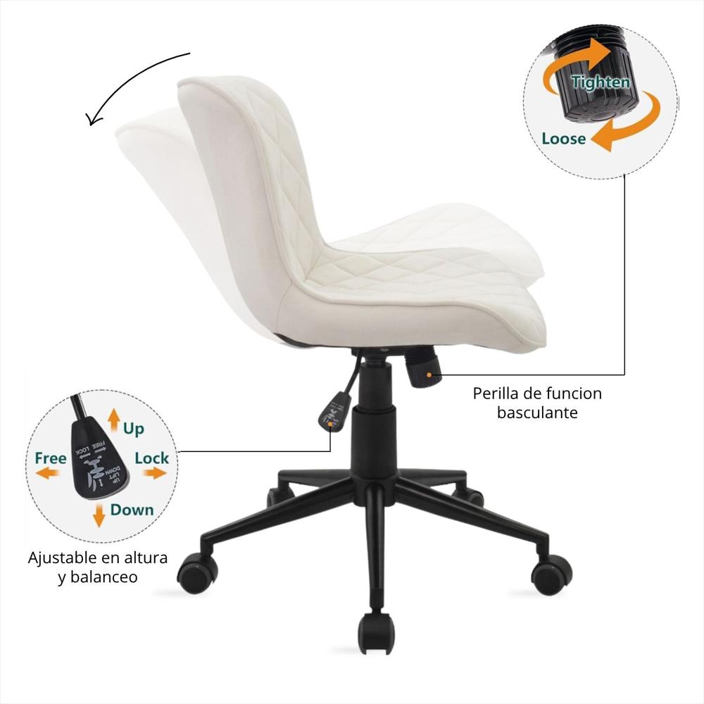 Silla Leyla Giratoria Terciopelo Arena img #3