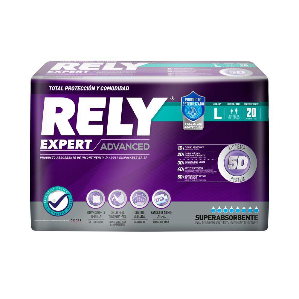 Pañales para adultos RELY advanced talla L (20  und) img #1