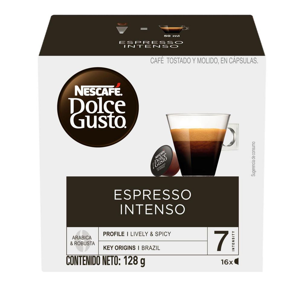 Cápsulas de Café NESCAFE DOLCE GUSTO Espresso Intenso (128  gr) img #2