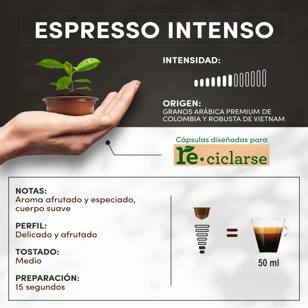 Cápsulas de Café NESCAFE DOLCE GUSTO Espresso Intenso (128  gr) img #5