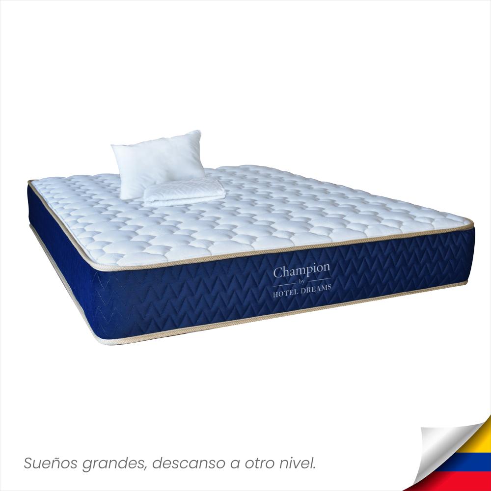 Combo Colchón Champion Semidoble 120X190 Cm Ortopedico +Protector De Colchon +1 Almohada img #1