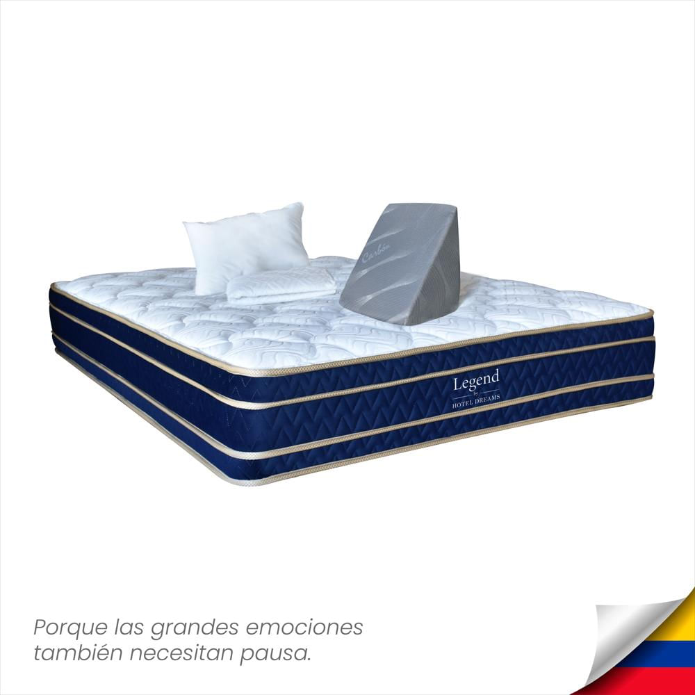 Combo Colchón Legend Semidoble 120X190 Cm Ortopedico +Protector De Colchon + 1 Almohada+ Cojin Tv img #1