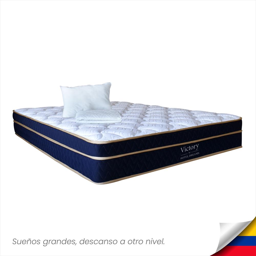 Combo Colchón Victory Semidoble 120X190 Cm Ortopedico + Protector De Colchon+ 1 Almohada img #1
