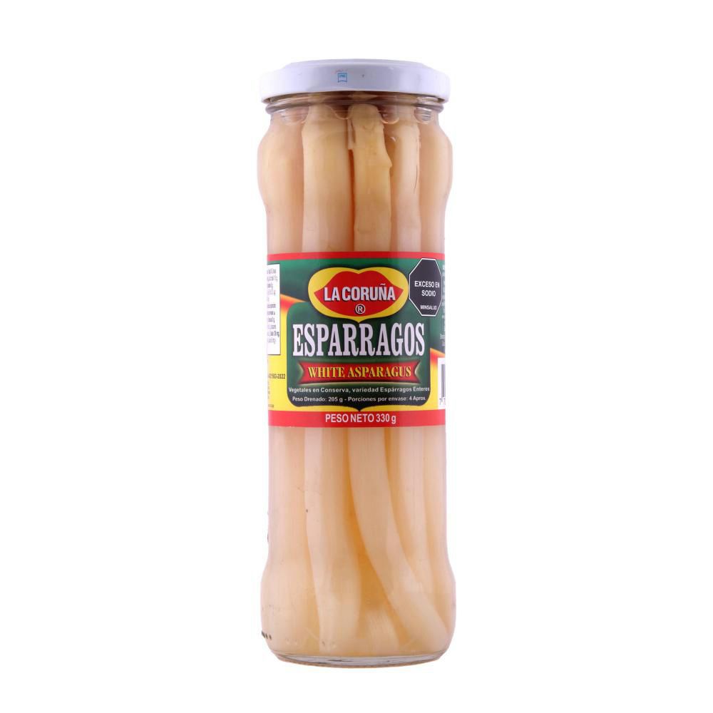 Espárragos LA CORUNA enteros frasco (205  gr)
