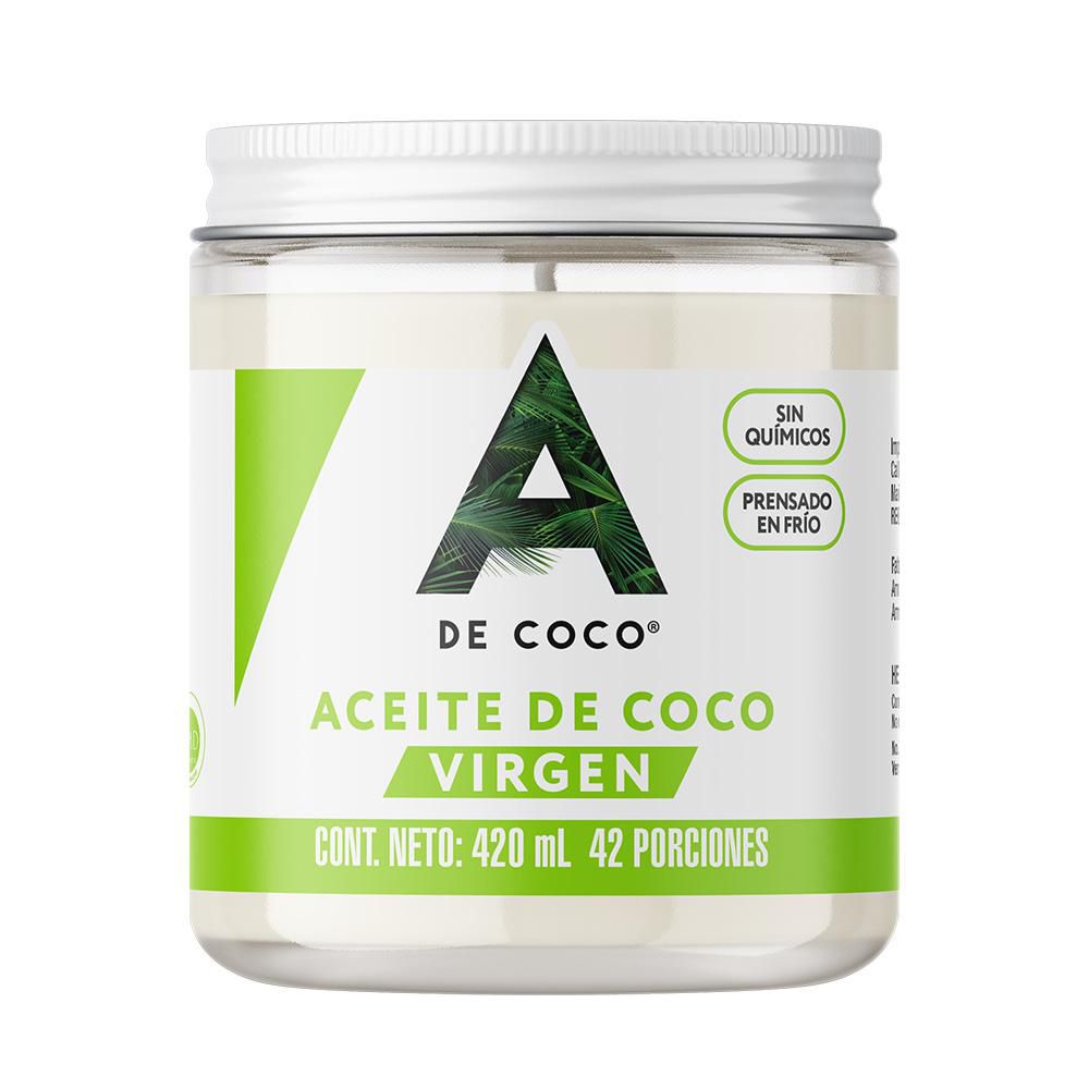 Aceite de coco A DE COCO virgen (420  ml)