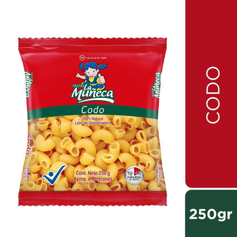Pastas LA MUNECA corta en codos (250  gr)