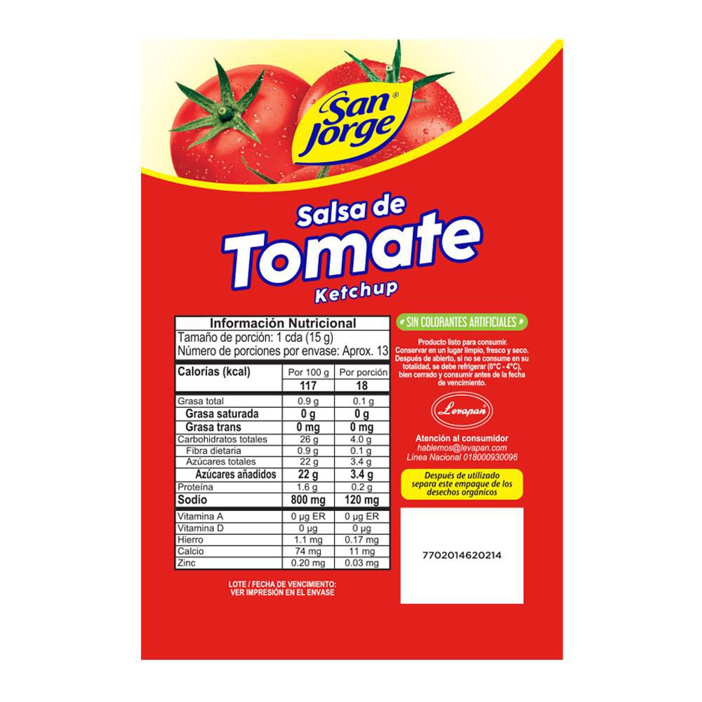 Salsa de tomate SAN JORGE doy pack (200  gr) img #2
