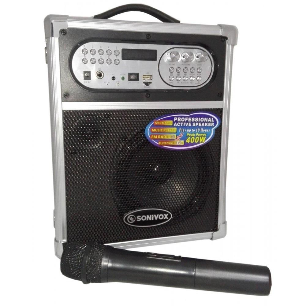 Cabina Sonivox 1455 De 400w Bluetooth Fm Microfono Karaoke img #3