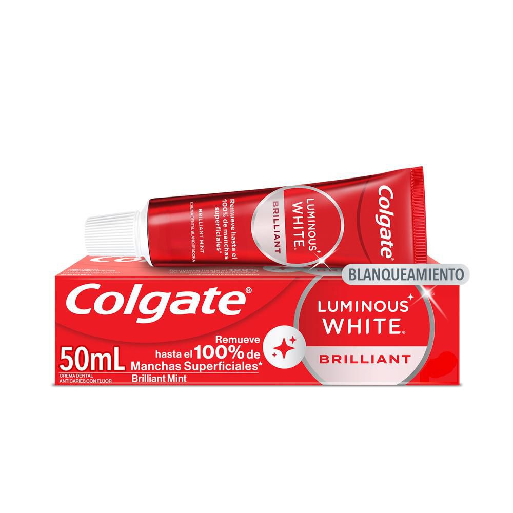 Crema dental COLGATE blanqueadora luminous brilliant (50  ml)