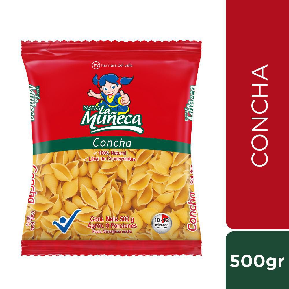 Pastas LA MUNECA corta conchas (500  gr)