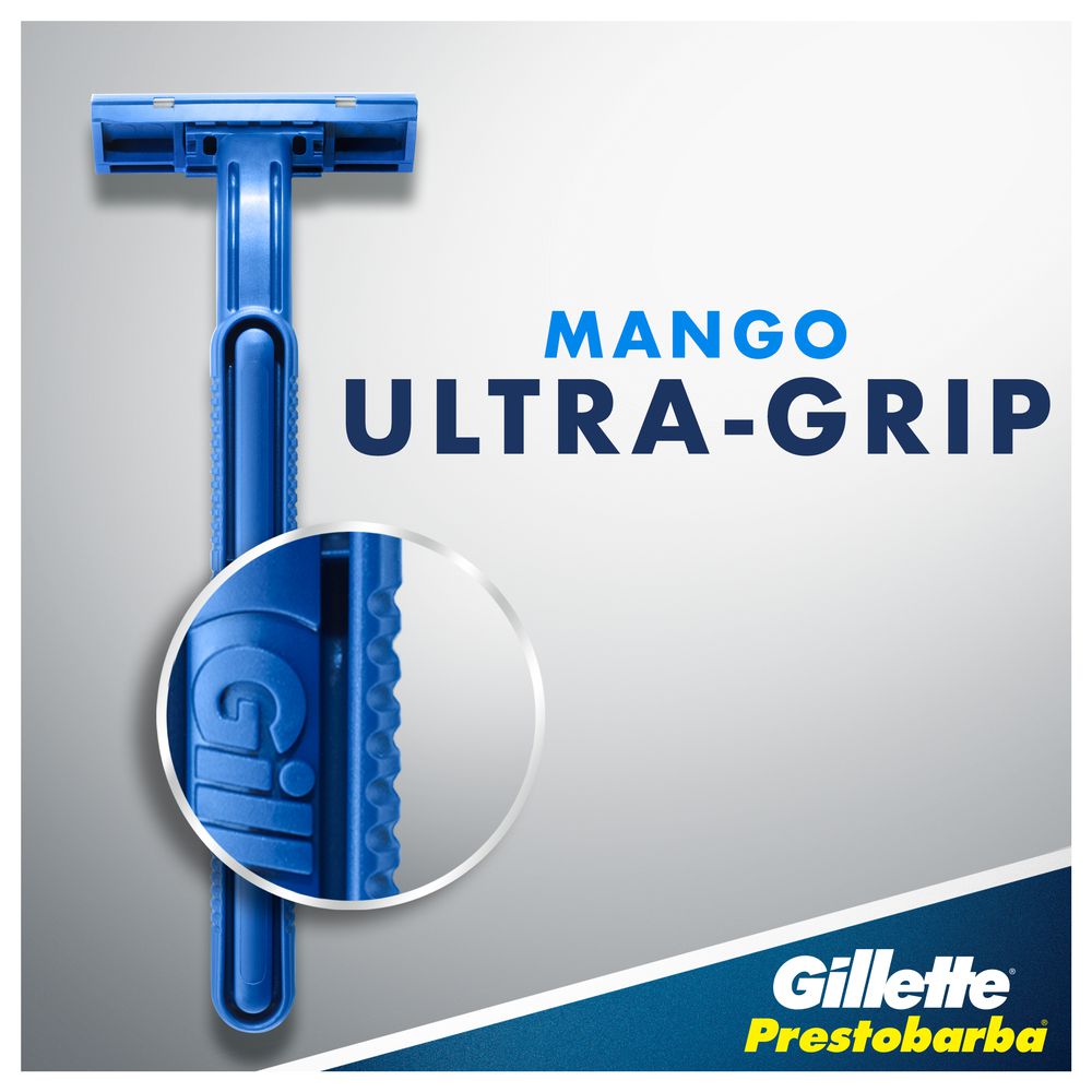 Máquina de afeitar PRESTOBARBA gillette ultragrip 2 desechables (1  und) img #3