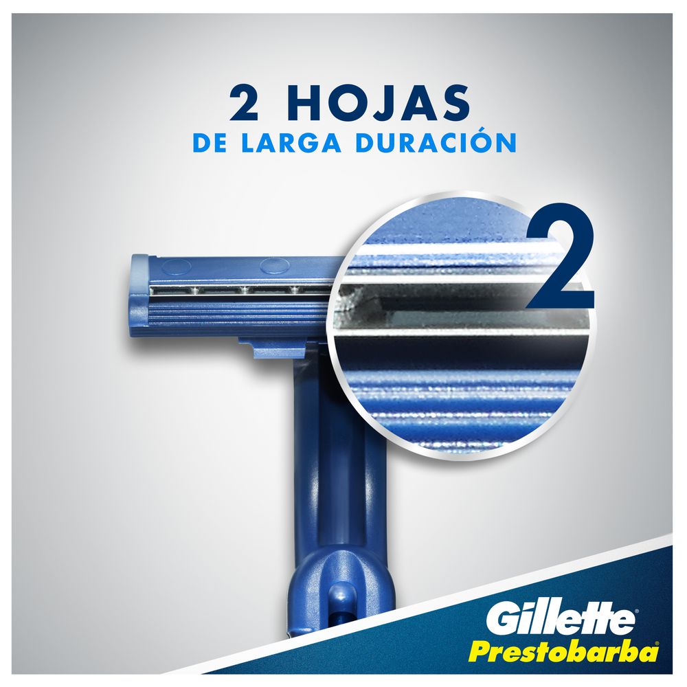 Máquina de afeitar PRESTOBARBA gillette ultragrip 2 desechables (1  und) img #4