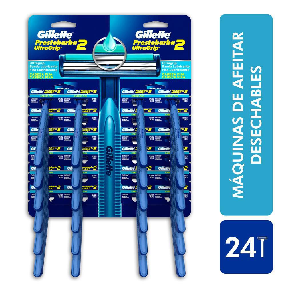 Máquina de afeitar PRESTOBARBA gillette ultragrip 2 desechables (1  und) img #1