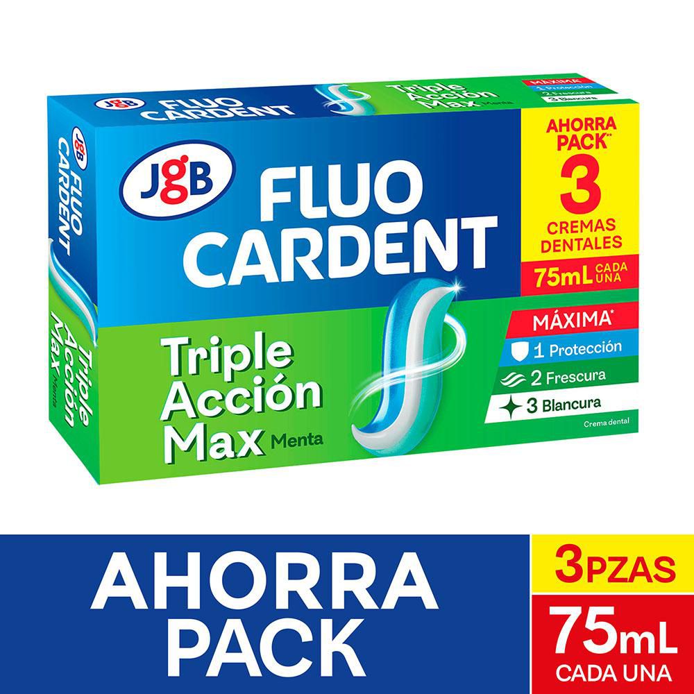 Crema dental  FLUOCARDENT triple acción max x3und  (225  ml)