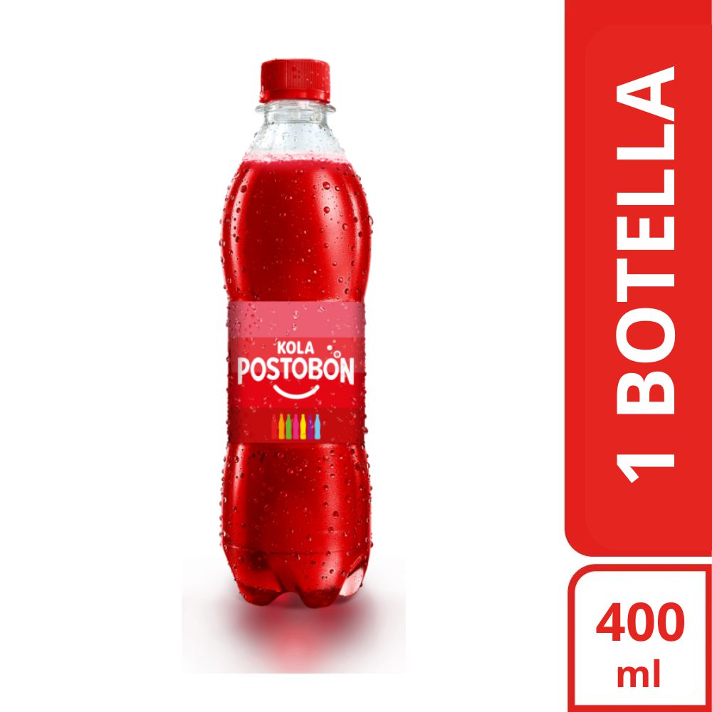 Gaseosa POSTOBON kola botella (400  ml)