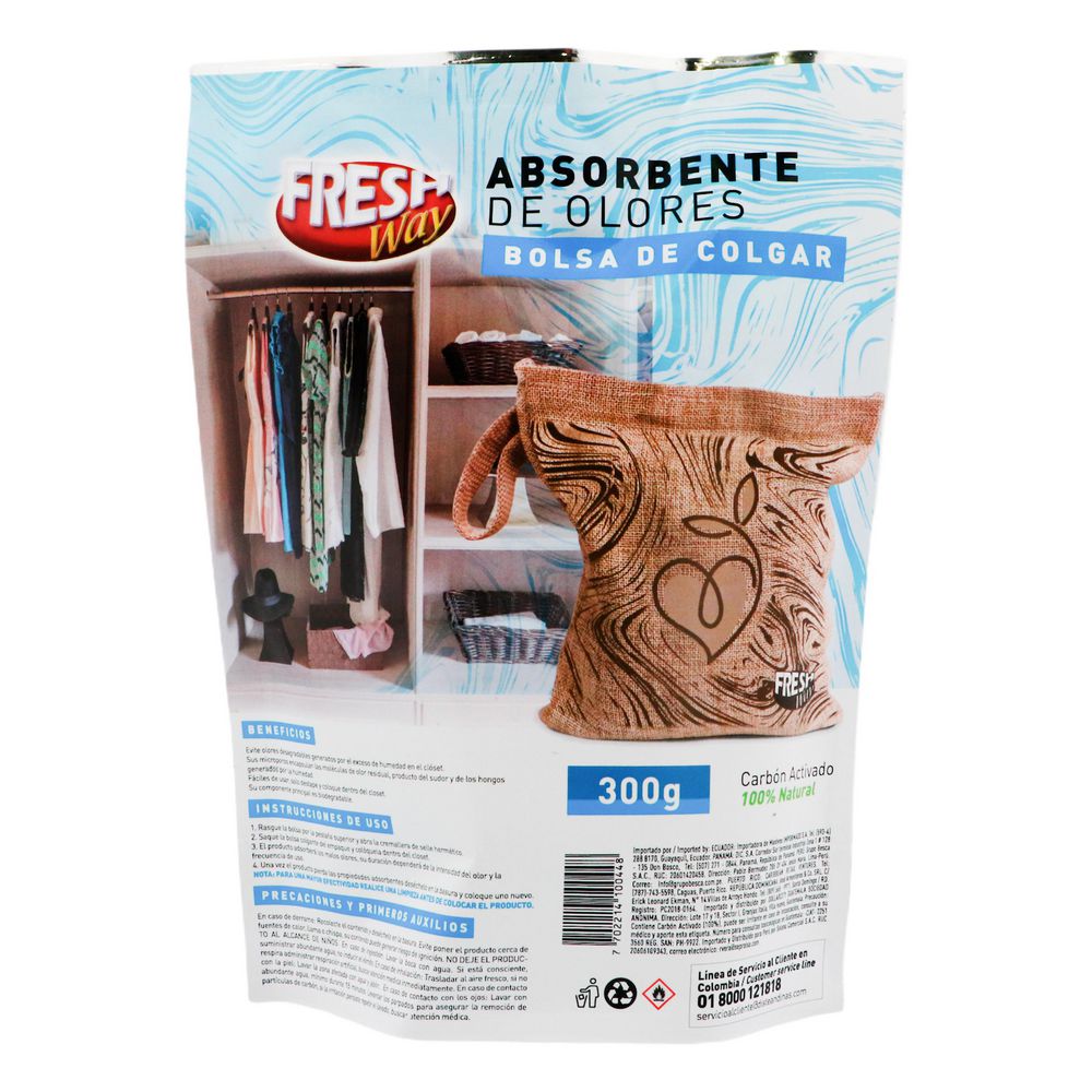 Absorbente de olores FRESHWAY bolsa de colgar (300  gr) img #1