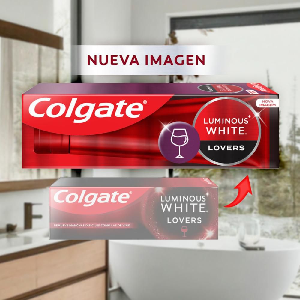 Crema dental COLGATE blanqueadora luminous lovers vino (55  ml)
