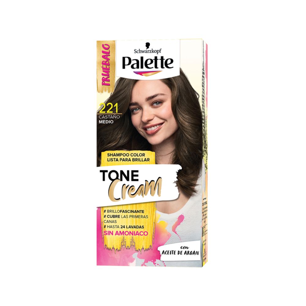 Shampoo PALETTE TONECREAM castaño medio sin amoníaco (1  und)