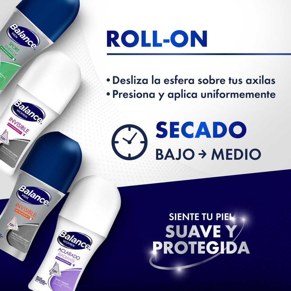 Desodorante BALANCE roll on invisible hombre (50  ml) img #4